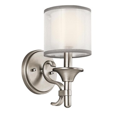 Kichler - Aplique de pared LACEY 1xE14/40W/230V, acabado cromo mate