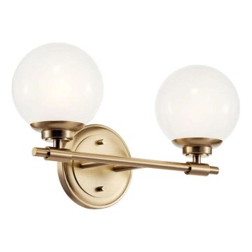 Kichler - Aplique LED de baño BENNO 2xG9/3W/230V IP44 latón