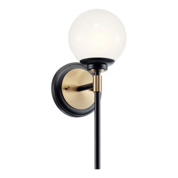 Kichler - Aplique LED para baño BENNO 2xG9/3W/230V dorado IP44