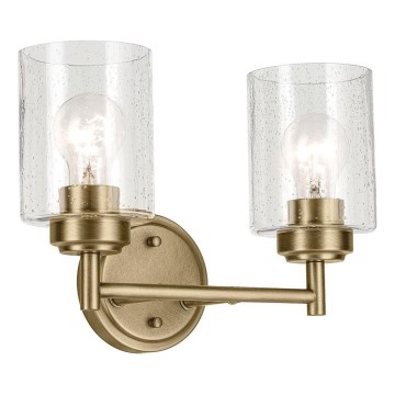 Kichler - Aplique WINSLOW 2xE27/60W/230V latón