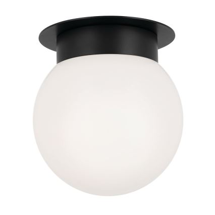 Kichler - Lámpara de techo ALBERS 1xE27/40W/230V diámetro 20,3 cm negra