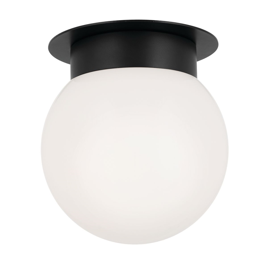 Kichler - Lámpara de techo ALBERS 1xE27/40W/230V diámetro 20,3 cm negra
