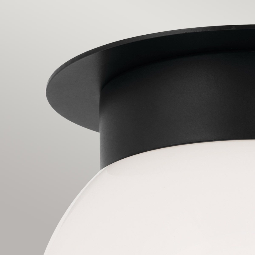 Kichler - Lámpara de techo ALBERS 1xE27/40W/230V diámetro 20,3 cm negra