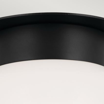Kichler - Lámpara de techo ALBERS 1xE27/40W/230V diámetro 20,3 cm negra