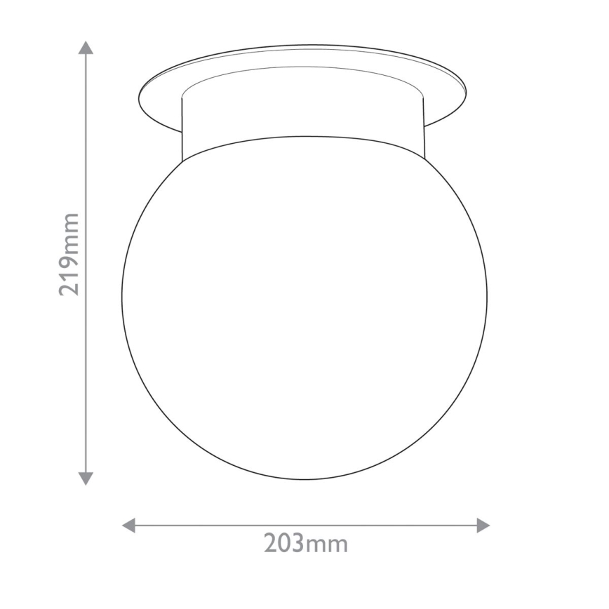 Kichler - Lámpara de techo ALBERS 1xE27/40W/230V diámetro 20,3 cm negra