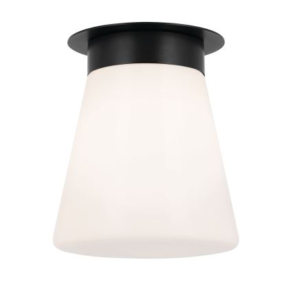 Kichler - Lámpara de techo ALBERS 1xE27/40W/230V diámetro 21,6 cm negra