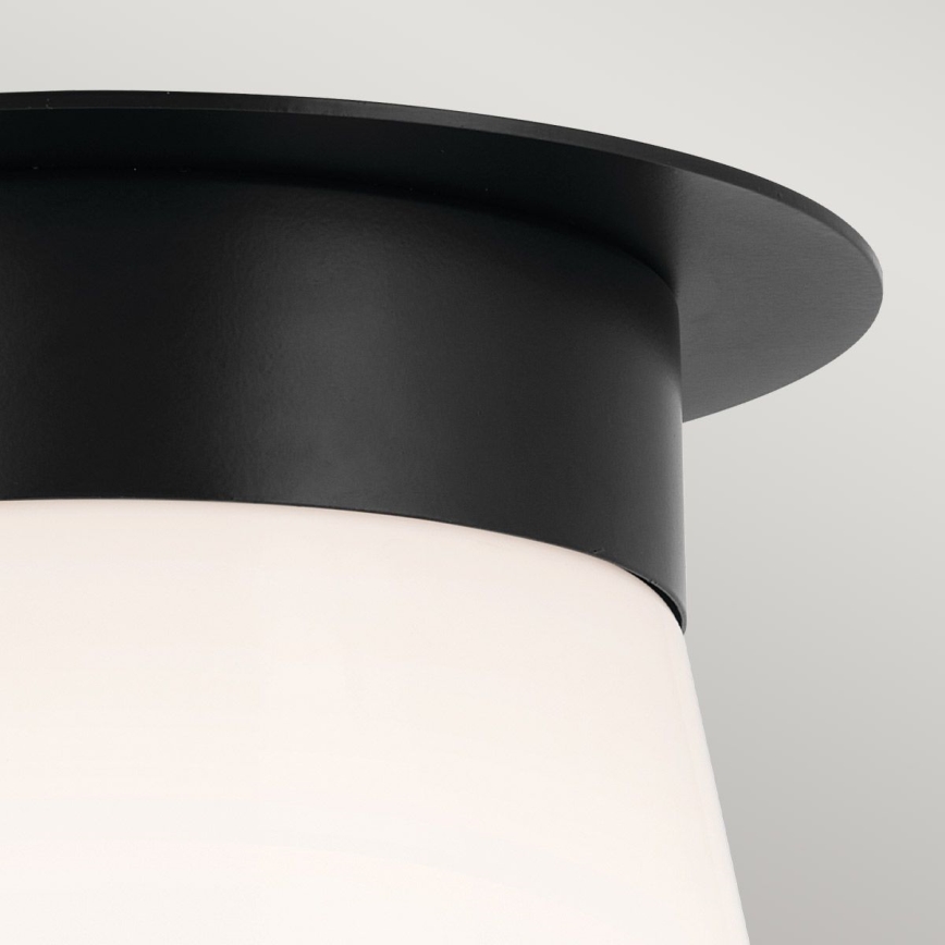 Kichler - Lámpara de techo ALBERS 1xE27/40W/230V diámetro 21,6 cm negra