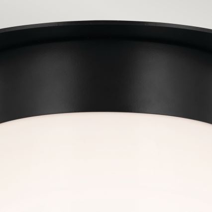 Kichler - Lámpara de techo ALBERS 1xE27/40W/230V diámetro 21,6 cm negra