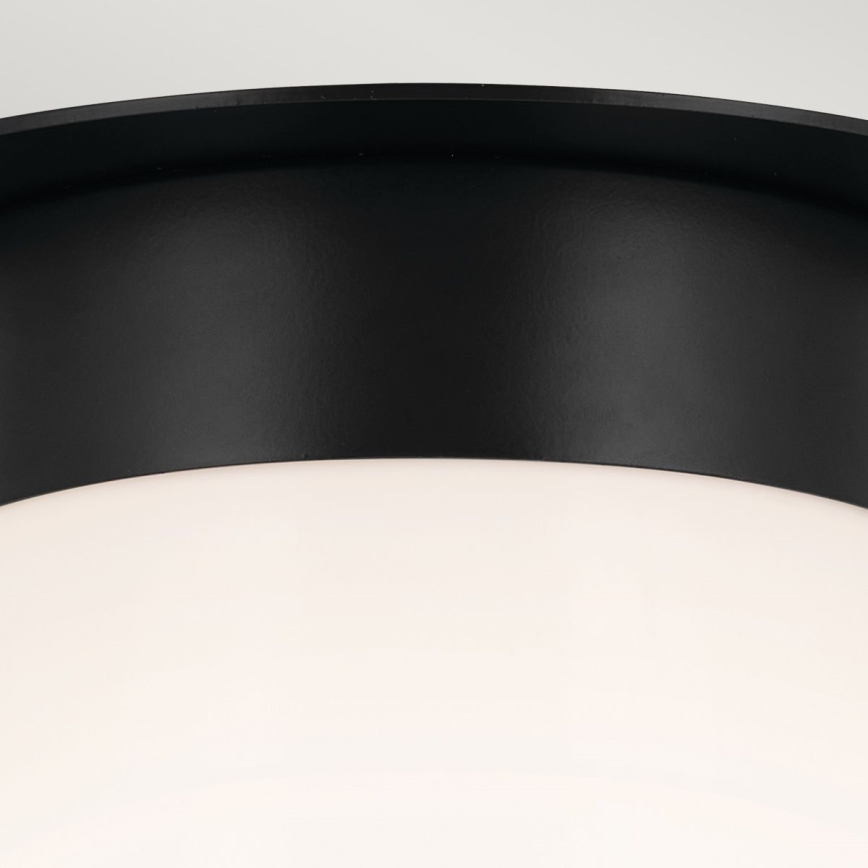 Kichler - Lámpara de techo ALBERS 1xE27/40W/230V diámetro 21,6 cm negra