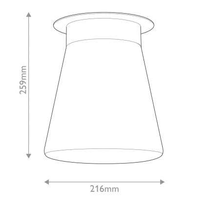 Kichler - Lámpara de techo ALBERS 1xE27/40W/230V diámetro 21,6 cm negra
