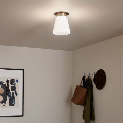 Kichler - Lámpara de techo ALBERS 1xE27/40W/230V Ø 21,6 cm bronce