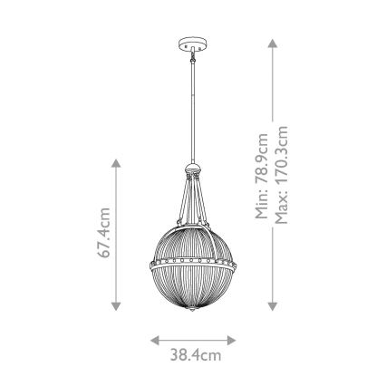 Kichler - Lámpara colgante ASTER 3xE14/60W/230V