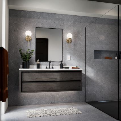 Kichler - Aplique LED de baño BENNO 1xG9/3W/230V IP44 latón