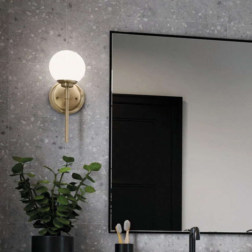 Kichler - Aplique LED de baño BENNO 1xG9/3W/230V IP44 latón