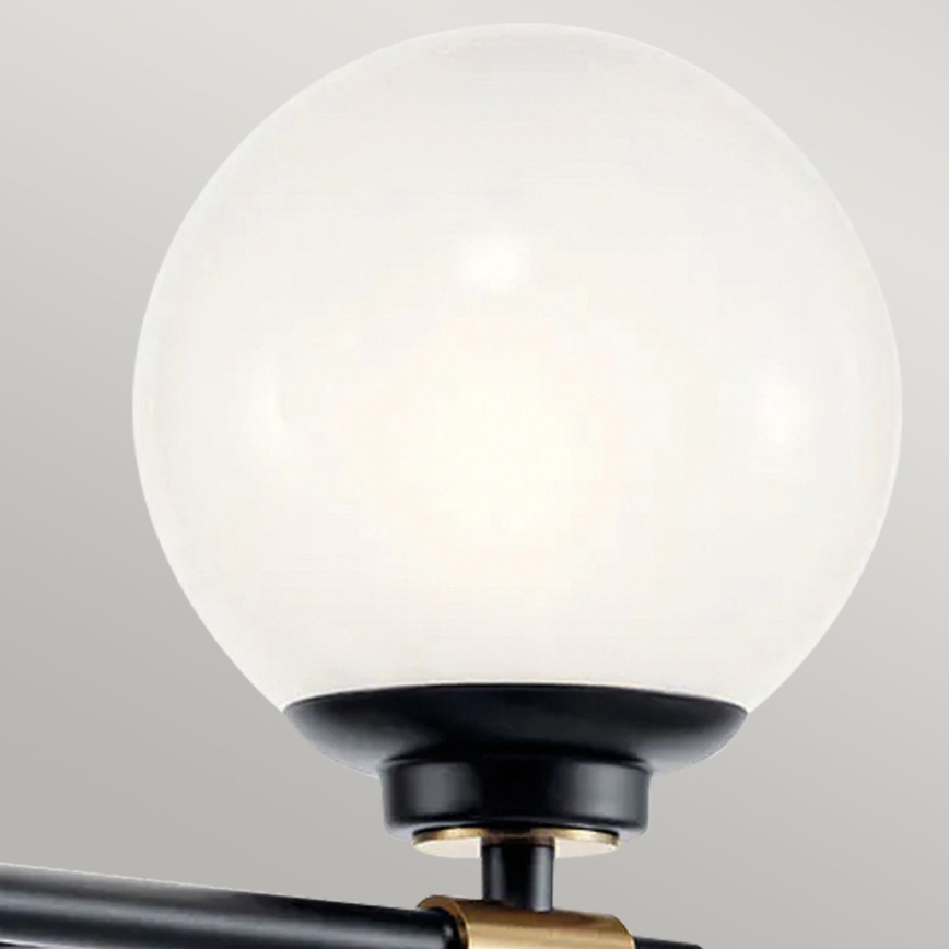 Kichler - Aplique de pared LED para baño BENNO 2xLED/3W/230V negro/dorado IP44