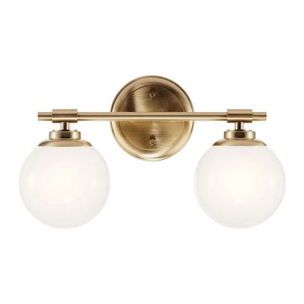 Kichler - Aplique LED de baño BENNO 2xG9/3W/230V IP44 latón