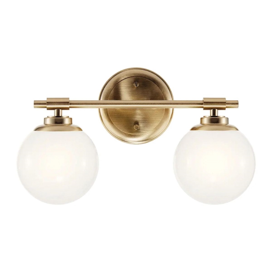 Kichler - Aplique LED de baño BENNO 2xG9/3W/230V IP44 latón