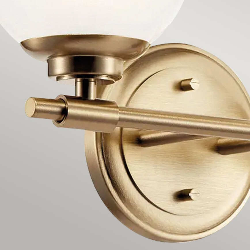 Kichler - Aplique LED de baño BENNO 2xG9/3W/230V IP44 latón