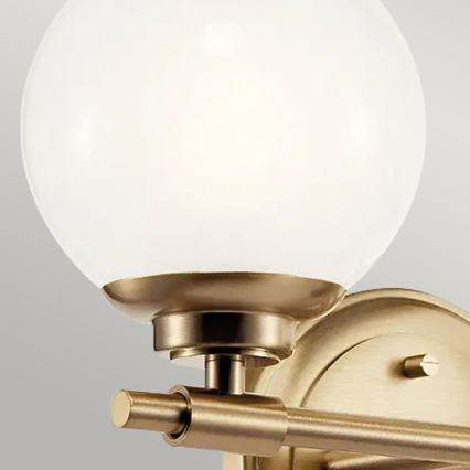 Kichler - Aplique LED de baño BENNO 2xG9/3W/230V IP44 latón