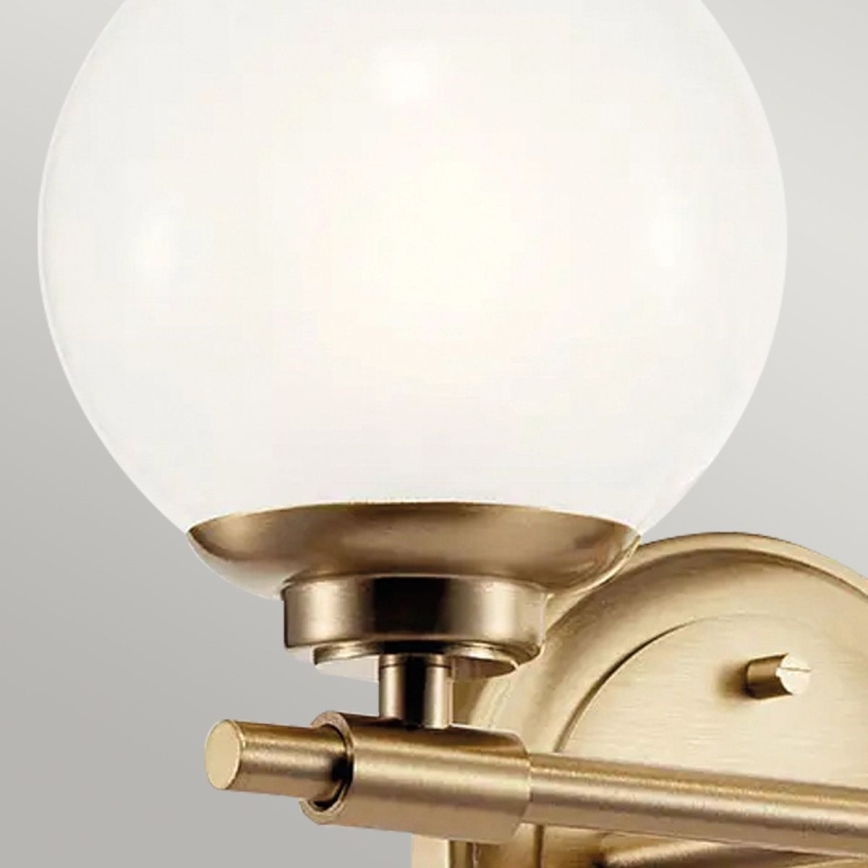 Kichler - Aplique LED de baño BENNO 2xG9/3W/230V IP44 latón