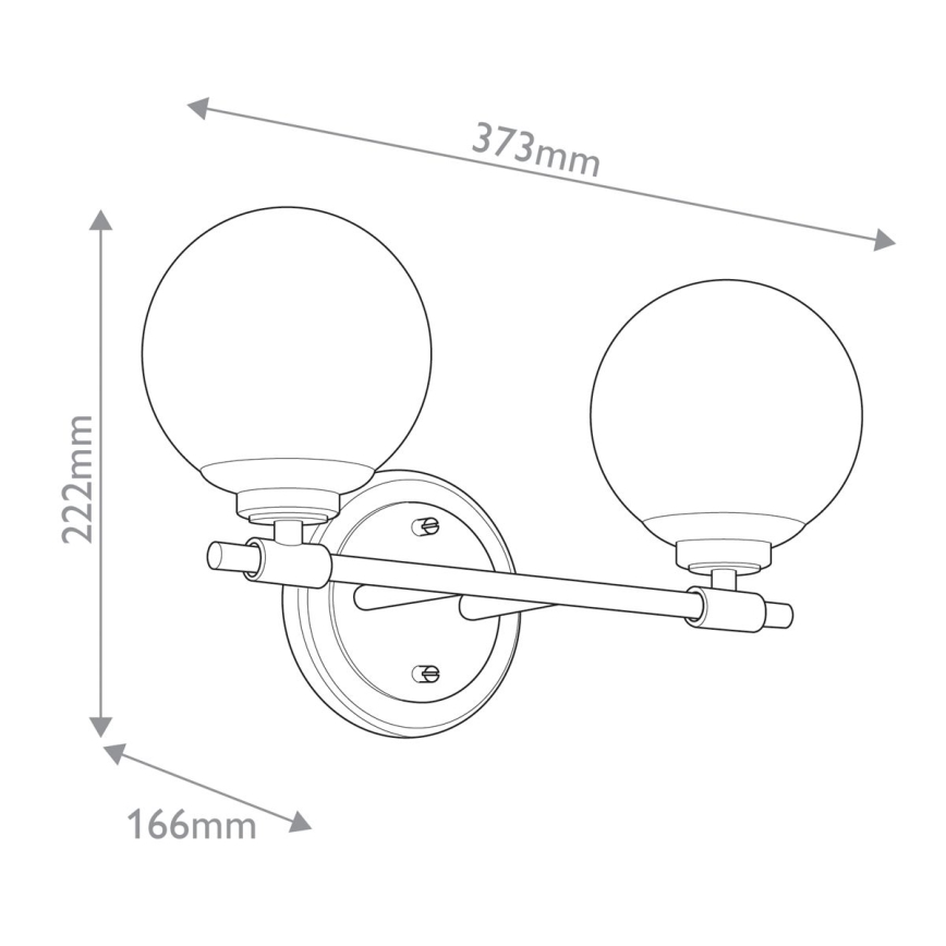 Kichler - Aplique LED de baño BENNO 2xG9/3W/230V IP44 latón