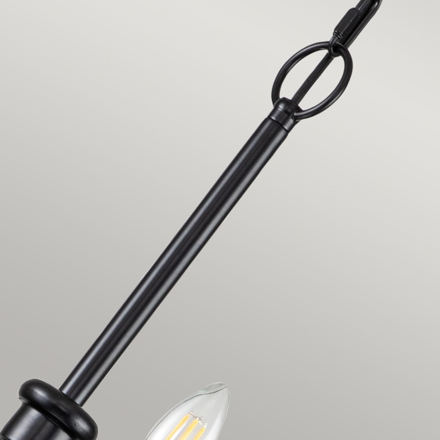 Kichler - Lámpara de araña con cadena CAPITOL HILL 12xE14/40W/230V negra