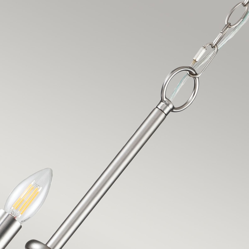 Kichler - Lámpara de araña con cadena CAPITOL HILL 12xE14/40W/230V cromo mate