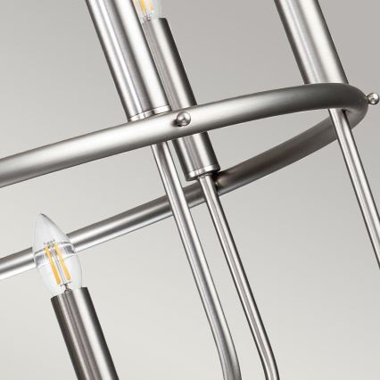 Kichler - Lámpara de araña con cadena CAPITOL HILL 12xE14/40W/230V cromo mate