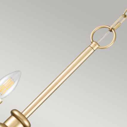 Kichler - Lámpara colgante con cadena. CAPITOL HILL 12xE14/40W/230V dorada