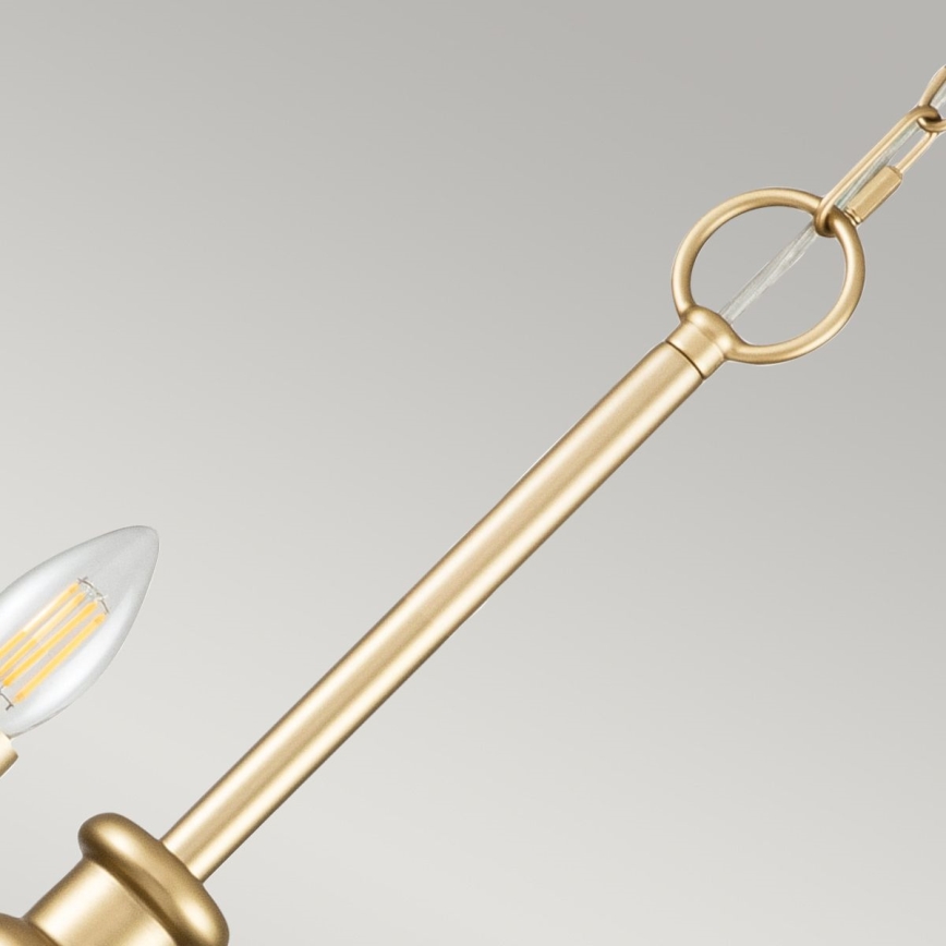 Kichler - Lámpara colgante con cadena. CAPITOL HILL 12xE14/40W/230V dorada