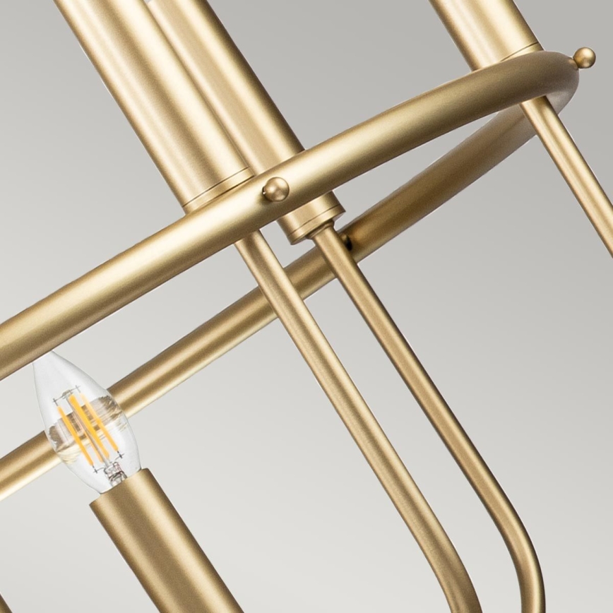 Kichler - Lámpara colgante con cadena. CAPITOL HILL 12xE14/40W/230V dorada