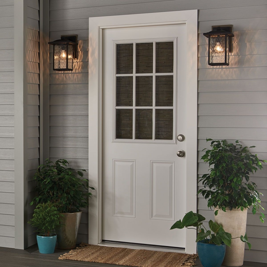 Kichler - Aplique de exterior CAPPANNA 1xE27/60W/230V IP44 negro