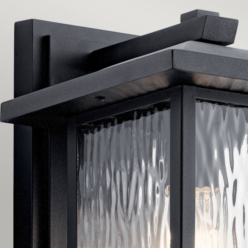 Kichler - Aplique de exterior CAPPANNA 1xE27/60W/230V IP44 negro
