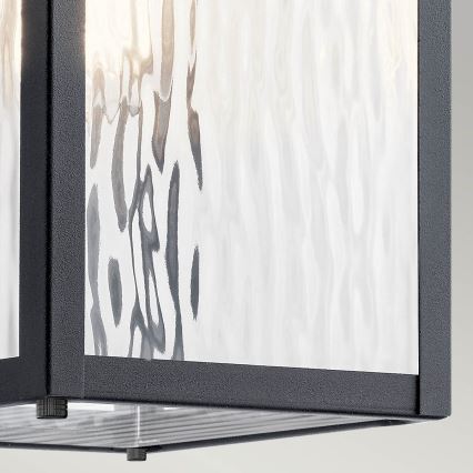Kichler - Aplique de exterior CAPPANNA 1xE27/60W/230V IP44 negro