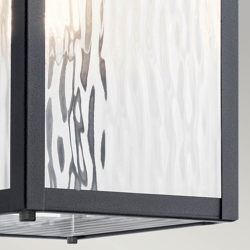 Kichler - Aplique de exterior CAPPANNA 1xE27/60W/230V IP44 negro