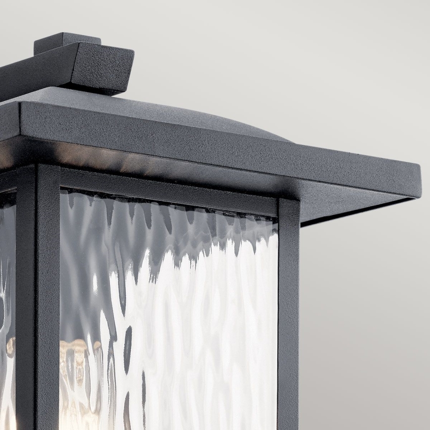 Kichler - Aplique de exterior CAPPANNA 1xE27/60W/230V IP44 negro