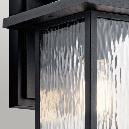 Kichler - Aplique de exterior CAPPANNA 1xE27/60W/230V IP44 negro