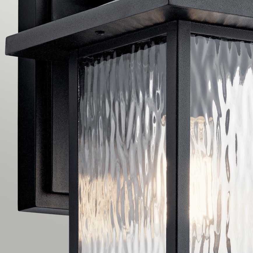 Kichler - Aplique de exterior CAPPANNA 1xE27/60W/230V IP44 negro