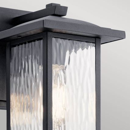 Kichler - Aplique de exterior CAPPANNA 1xE27/60W/230V IP44 negro