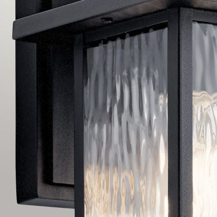 Kichler - Aplique de exterior CAPPANNA 1xE27/60W/230V IP44 negro