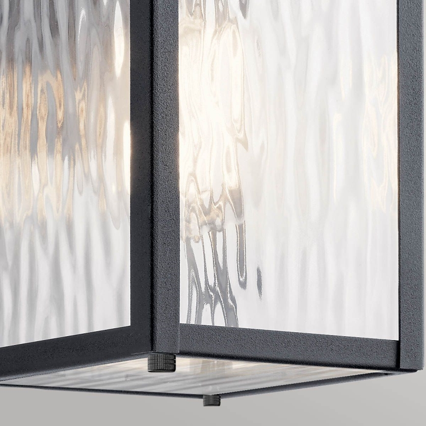 Kichler - Aplique de exterior CAPPANNA 1xE27/60W/230V IP44 negro