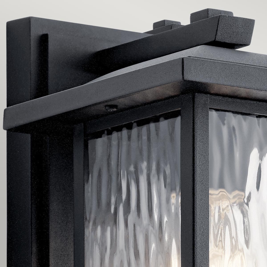 Kichler - Aplique de exterior CAPPANNA 1xE27/60W/230V IP44 negro