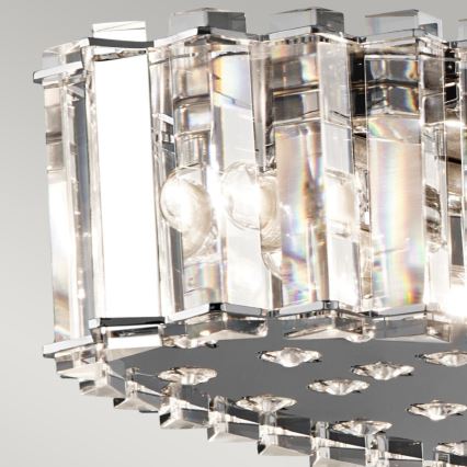 Kichler - Lámpara de araña LED para cuarto de baño CRYSTAL SKYE 12xG9/3W/230V IP44