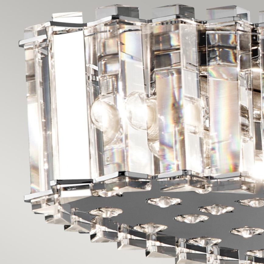 Kichler - Lámpara de araña LED para cuarto de baño CRYSTAL SKYE 12xG9/3W/230V IP44
