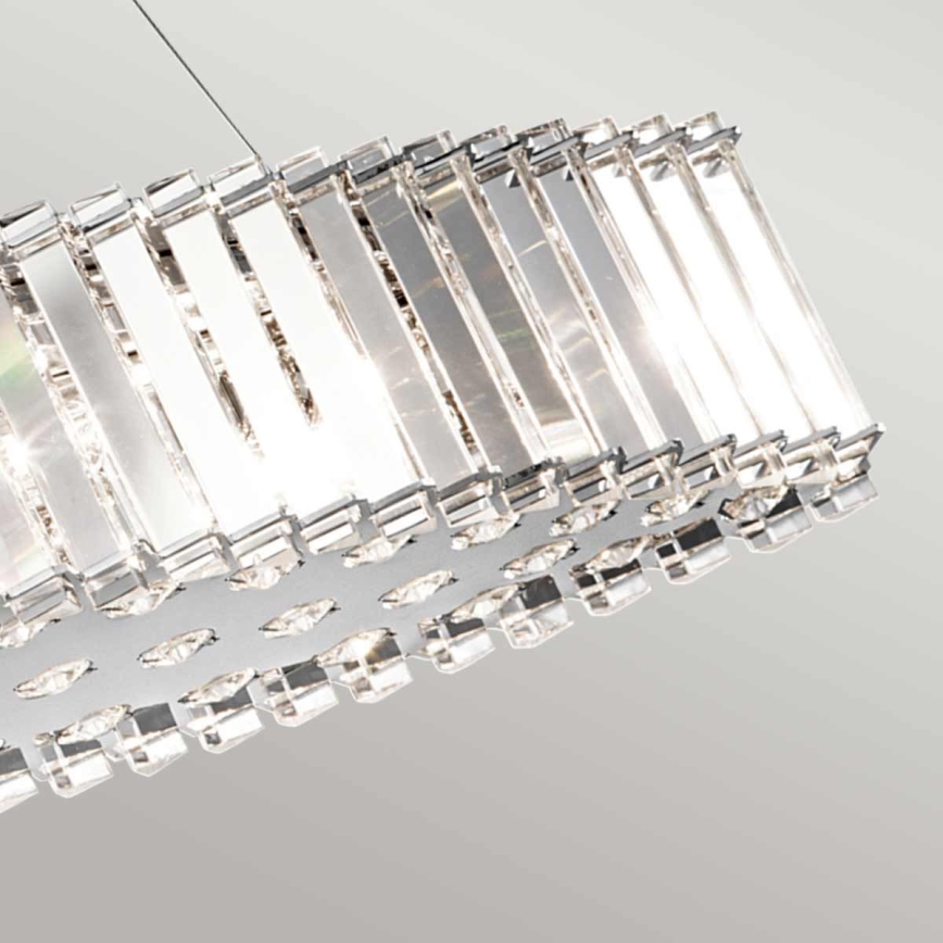 Kichler - Lámpara de araña LED para cuarto de baño CRYSTAL SKYE 8xG9/3W/230V IP44
