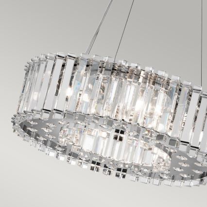 Kichler - Lámpara de araña LED para cuarto de baño CRYSTAL SKYE 6xG9/3W/230V IP44