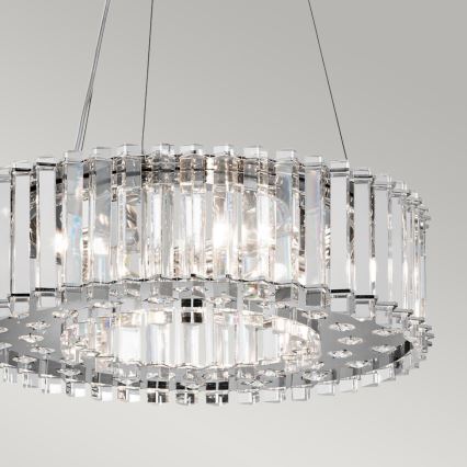 Kichler - Lámpara de araña LED para cuarto de baño CRYSTAL SKYE 6xG9/3W/230V IP44