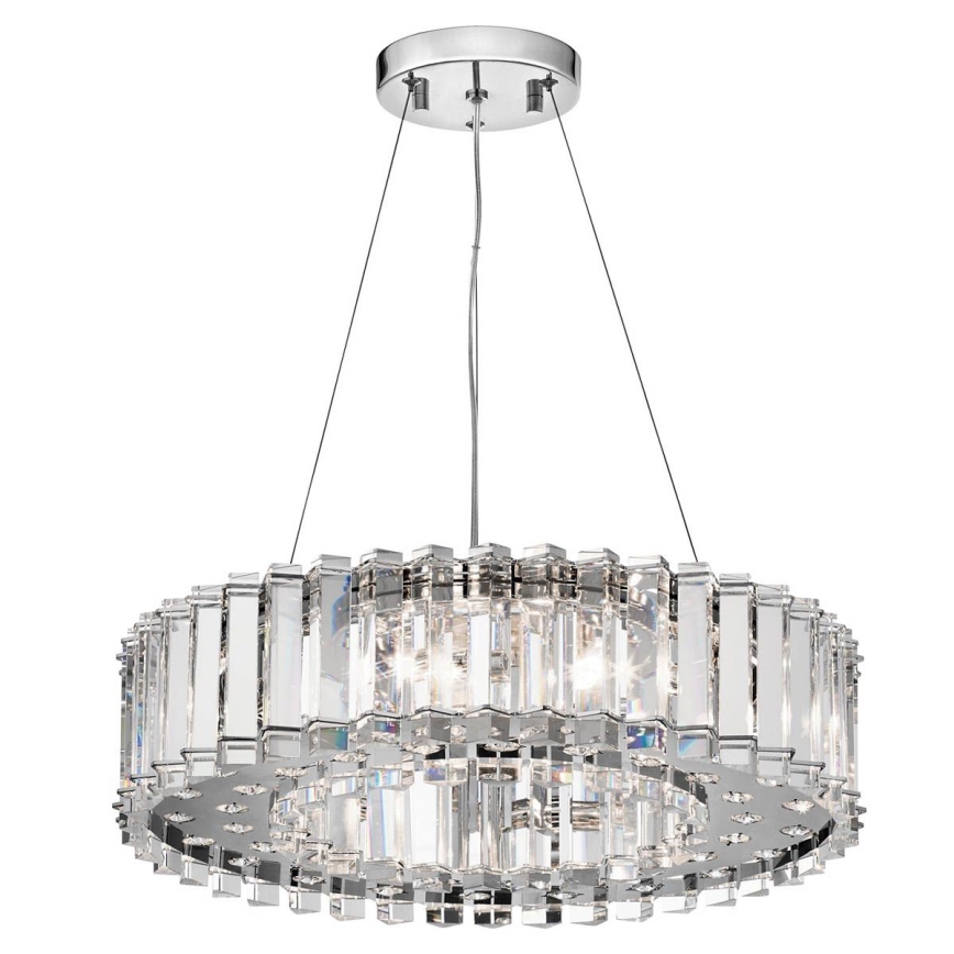 Kichler - Lámpara de araña LED para cuarto de baño CRYSTAL SKYE 8xG9/3W/230V IP44