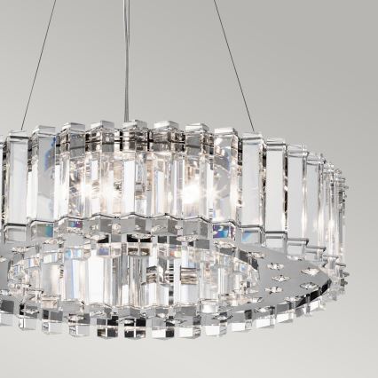 Kichler - Lámpara de araña LED para cuarto de baño CRYSTAL SKYE 8xG9/3W/230V IP44