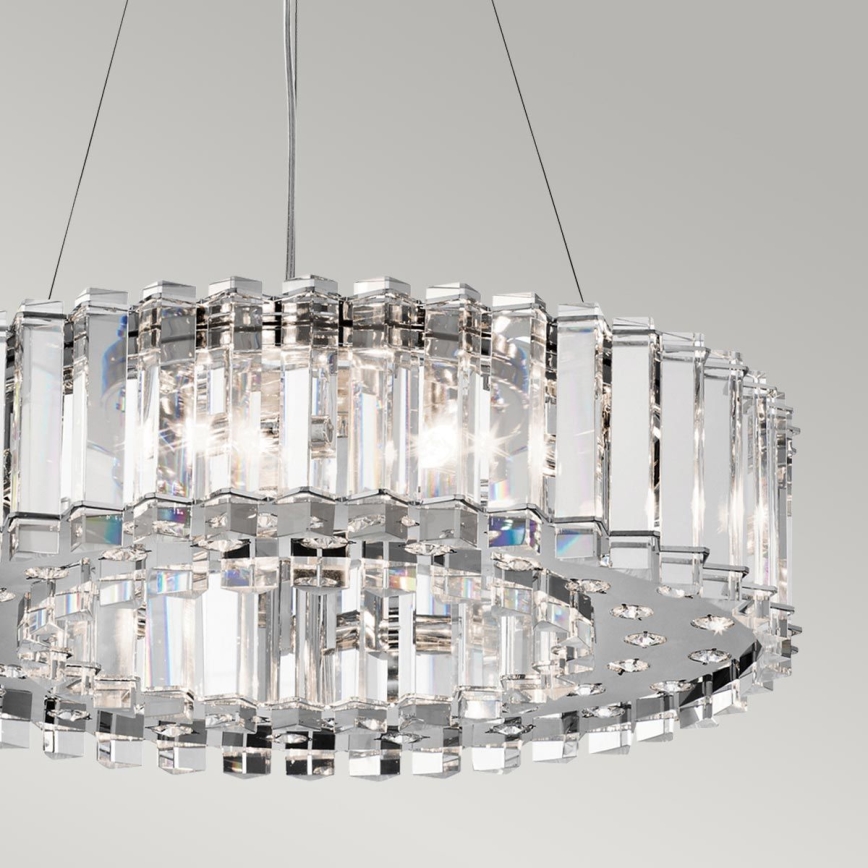 Kichler - Lámpara de araña LED para cuarto de baño CRYSTAL SKYE 8xG9/3W/230V IP44